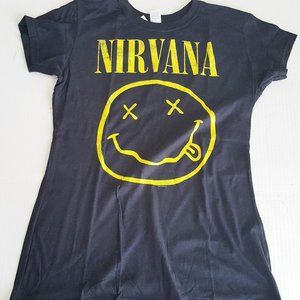 NIRVANA Girlie Tee Shirt 2XL NWT Black